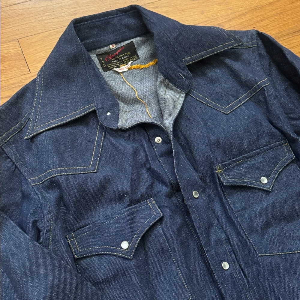 Vintage Champion Snap Button Denim Shirt